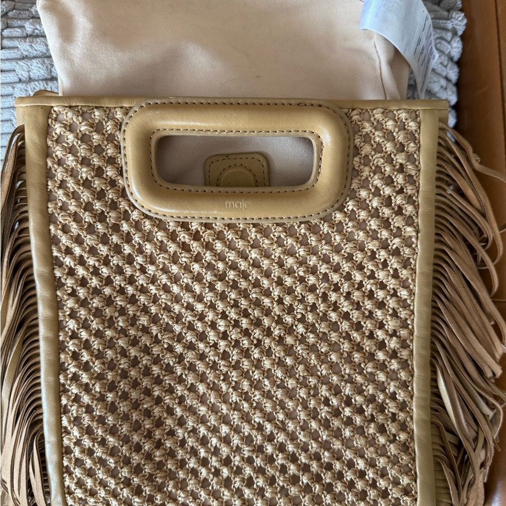 Maje Tan Fringe Tote Bag - Picture 8 of 8
